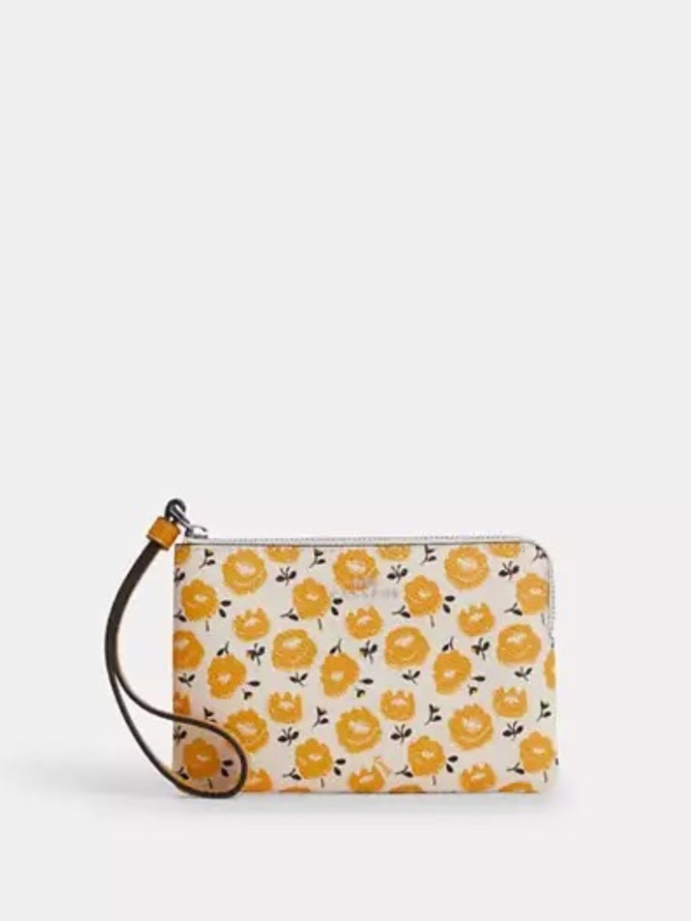 Coach wristlet with floral print